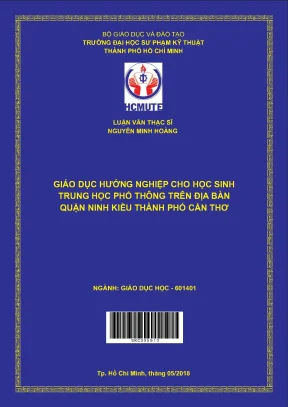 Giáo dục hướng nghiệp cho học sinh trung học phổ thông trên địa bàn quận ninh kiều thành phố cần thơ
