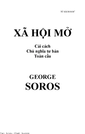 Xã hội mở cải cách chủ nghĩa tư bản toàn cầu open society reforming global capitalism