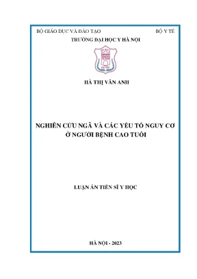 Nghiên cứu ngã và các yếu tố nguy cơ ở người bệnh cao tuổi