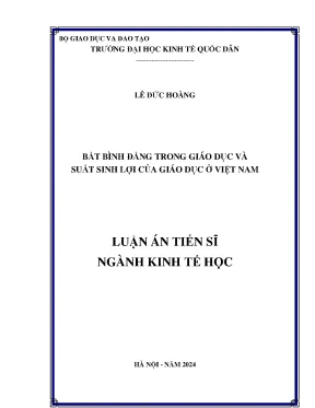 Bất bình đẳng trong giáo dục và suất sinh lợi của giáo dục ở việt nam