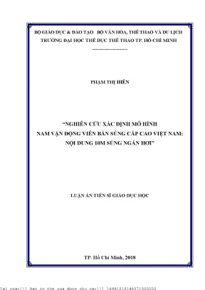 Nghiên cứu xác định mô hình nam vận động viên bắn súng cấp cao việt nam