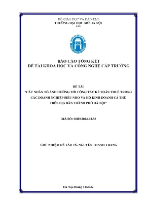 Các nhân tố ảnh hưởng tới công tác kế toán thuế trong các doanh nghiệp siêu nhỏ và hộ kinh doanh cá thể trên địa bàn thành phố hà nội mhn 2022 02 35