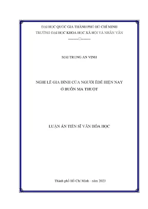 Nghi lễ gia đình của người êđê hiện nay ở buôn ma thuột