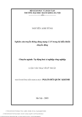 Nghiên ứu truyền thông dùng mạng can trong hệ điều khiển huyển động