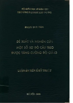 Đề xuất và nghiên cứu một số sơ đồ cầu treo được tăng cường độ cứng