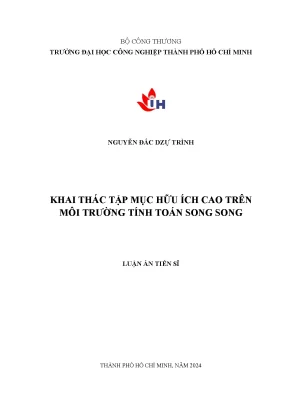 Khai thác các tập hữu ích cao trên môi trường tính toán song song