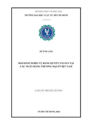 Bảo đảm nghĩa vụ bằng quyền tài sản tại các ngân hàng thương mại ở việt nam