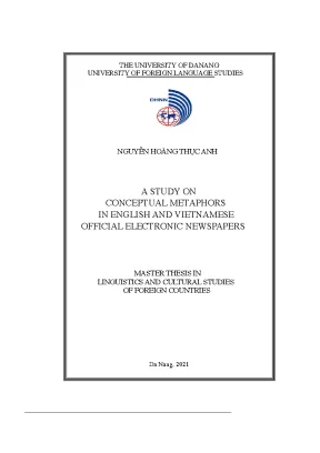 A study on conceptual metaphors in english and vietnamese official electronic newspapers