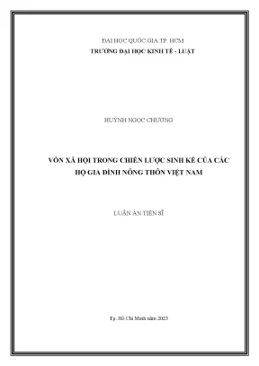 Vốn xã hội trong chiến lược sinh kế của các hộ gia đình nông thôn việt nam