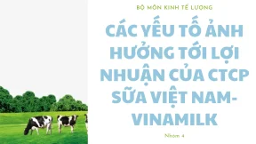 Các yếu tố ảnh hưởng tới lợi nhuận của ctcp sữa việt namvinamilk