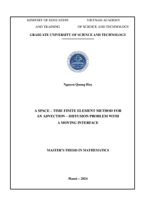 Phương pháp phần tử hữu hạn không gian thời gian giải bài toán chuyển pha cho phương trình khuếch tán truyền tải với giao diện biến thiên theo thời gian