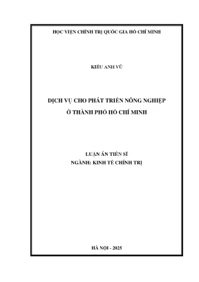 Dịch vụ cho phát triển nông nghiệp ở thành phố hồ chí minh