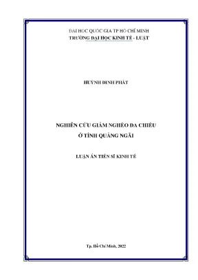 Nghiên cứu giảm nghèo đa chiều r nở tỉnh quảng ngãi