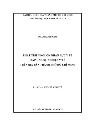 Phát triển nguồn nhân lực y tế đáp ứng sự nghiệp y tế trên địa bàn thành phố hồ chí minh