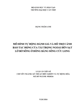 Mô hình tự động đánh giá và hỗ trợ cảnh báo tác động của tải trọng ngoài đến sạt lở bờ sông ở đồng bằng sông cửu long