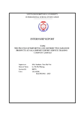 The process of importing and distributing japanese products at sala import export service trading company limited