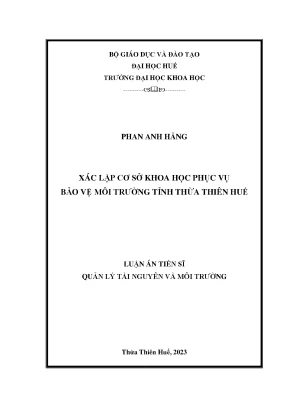 Xác lập cơ sở khoa học phục vụ bảo vệ môi trường tỉnh 2
