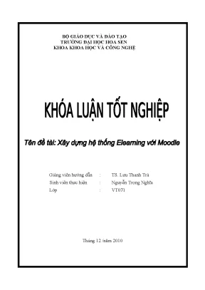 Xây dựng hệ thống elearning với moodle