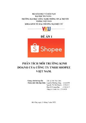 Phân tích môi trường kinh doanh của công ty tnhh shopee việt nam