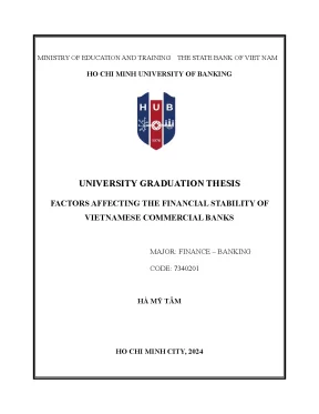 Factors affecting the financial stability of vietnamese commercial banks