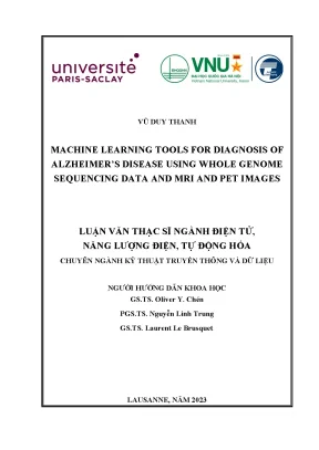 Machine learning tools for diagnosis of alzheimers disease using whole genome sequencing data and mri and pet images