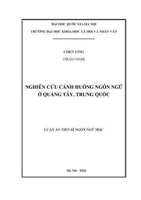 Nghiên cứu cảnh huống ngôn ngữ ở quảng tây trung quốc