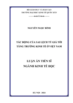 Tác động của sai lệch tỷ giá tới tăng trưởng kinh tế ở việt nam