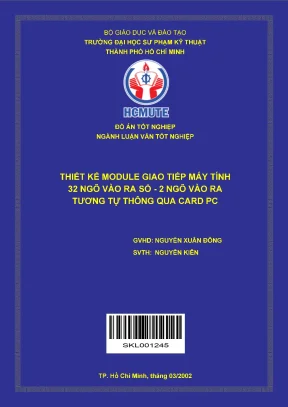 Thiết kế module giao tiếp máy tính 32 ngõ vào ra số 2 ngõ vào ra tương tự thông qua card pc