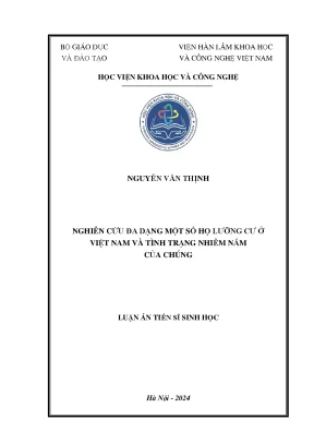 Nghiên cứu đa dạng một số họ lưỡng cư ở việt nam và tình trạng nhiễm nấm của chúng