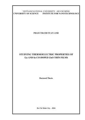 Luận án tiến sĩ studying thermoelectric properties of ga and in co doped zno thin films