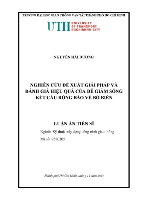 Nghiên cứu đề xuất giải pháp và đánh giá hiệu quả của đê giảm sóng kết cấu
