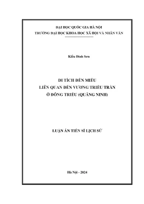 Di tích đền miếu liên quan đến vương triều trần ở đông triều quảng ninh