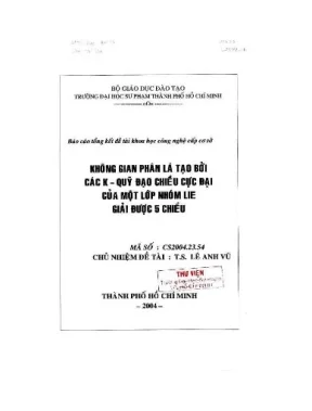 Không gian phân lá tạo bởi các k quỹ đạo chiều cực đại của một lớp nhóm lie giải được 5 chiều