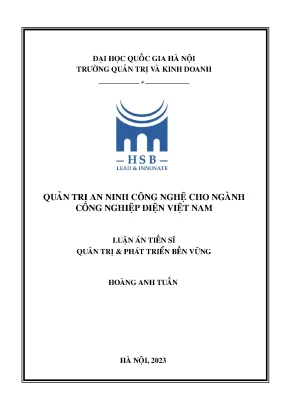Quản trị an ninh công nghệ cho ngành công nghiệp điện việt nam