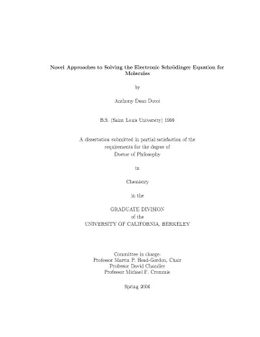 Luận án tiến sĩ novel approaches to solving the electronic schrodinger equation for molecules