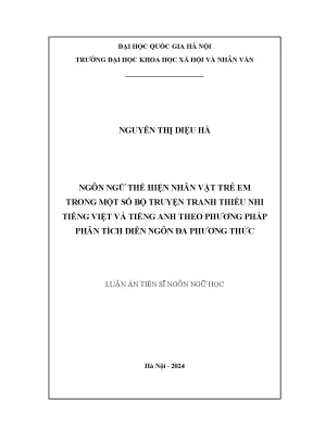 Ngôn ngữ thể hiện nhân vật trẻ em trong một số bộ truyện tranh thiếu nhi tiếng việt và tiếng anh theo phương pháp phân tích diễn ngôn đa phương thức