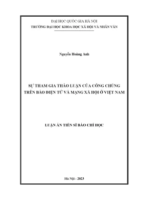 Sự tham gia thảo luận của công chúng trên báo điện tử và mạng xã hội ở việt nam
