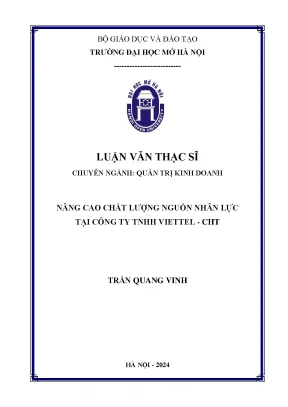 Nâng cao chất lượng nguồn nhân lực công ty tnhh viettel cht