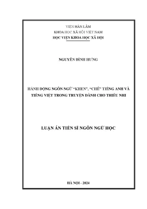Hành động ngôn ngữ khen chê tiếng anh và tiếng việt trong truyện dành cho thiếu nhi