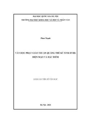 Văn học phật giáo thuận quảng thế kỷ xvii xviii diện mạo và đặc điểm
