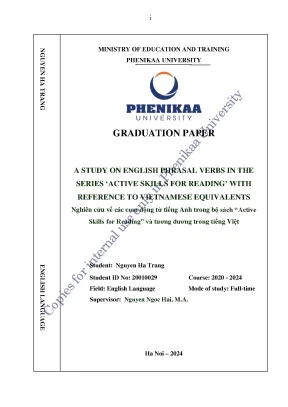A study on english phrasal verbs in the series active skills for reading with reference to vietnamese equivalents