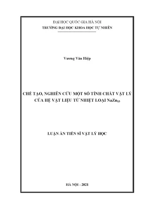 Chế tạo nghiên cứu một số tính chất vật lý của hệ vật liệu từ nhiệt loại nazn13