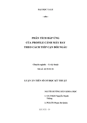 Phân tích đáp ứng của profile cánh máy bay theo cách tiếp cận đối ngẫu