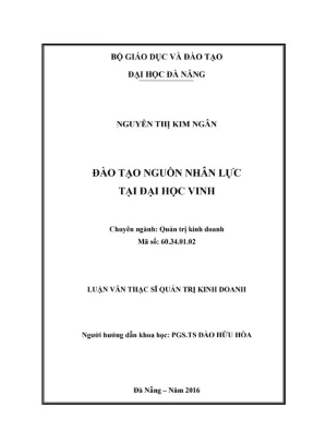 Luận văn thạc sĩ đào tạo nguồn nhân lực tại đại học vinh