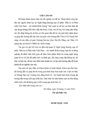 Luận văn thạc sĩ hoàn thiện công tác đào tạo nguồn nhân lực tại ngân hàng thương mại cổ phần đầu tư và phát triển việt nam chi nhánh kiên giang
