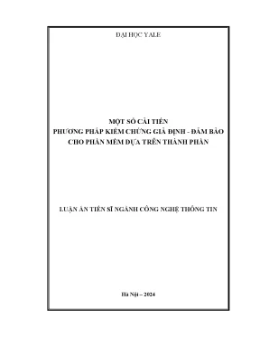 Một số cải tiến phương pháp kiểm chứng giả định đảm bảo cho phần mềm dựa trên thành phần