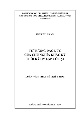 Tư tưởng đạo đức của chủ nghĩa khắc kỷ thời kỳ hy lạp cổ đại