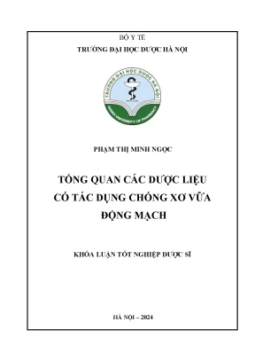 Phạm thị minh ngọc tổng quan các dược liệu có tác dụng chống xơ vữa động mạch