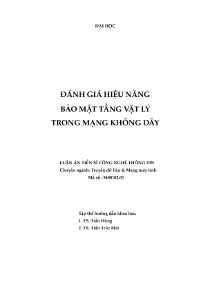 Đánh giá hiệu năng bảo vệ tầng vật lí trong mạng không dây