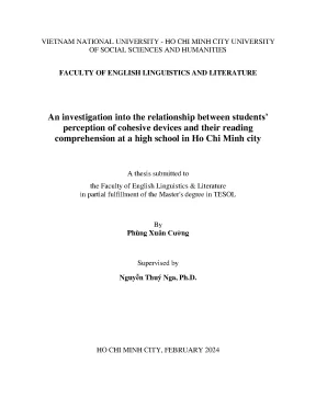 An ivestigation into the relationship between students perception of cohesive devices and their reading comprehension at a high school in ho chi minh city